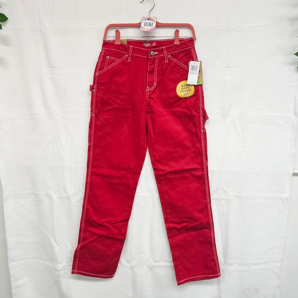 *NWT* Dickies Junior size 1/25 red relaxed carpenter‎ pants